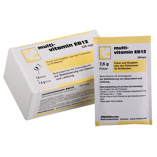 MULTIVITAMIN EB12 powder - (stimulates libido, fertility, & strengthens performance) - (box - 12 sachets)